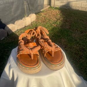 Farm Rio Vegan Sand Rope Tie Espadrille Flatform